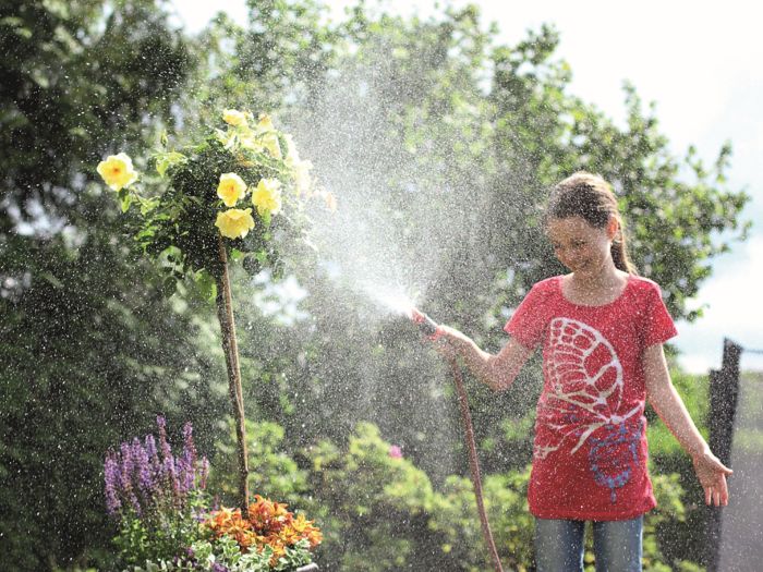 Mit einem 2.000-Liter-Erdspeicher lassen sich Zier- und Nutzpflanzen im Garten zuverlässig mit Wasser versorgen.