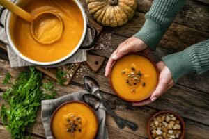 Pumpkin Soup ist die die amerikanische Alternative zur Kürbissuppe