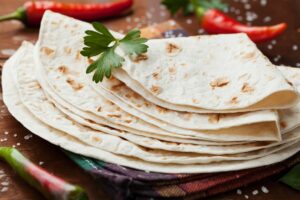 Weizen-Tortillas sind mexikanische Fladenbrote-hier mal mit Gewürzen