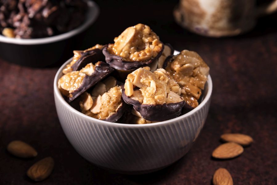 Florentiner ist der Name für Kekse mit Schokolade Mandeln und Nüssen